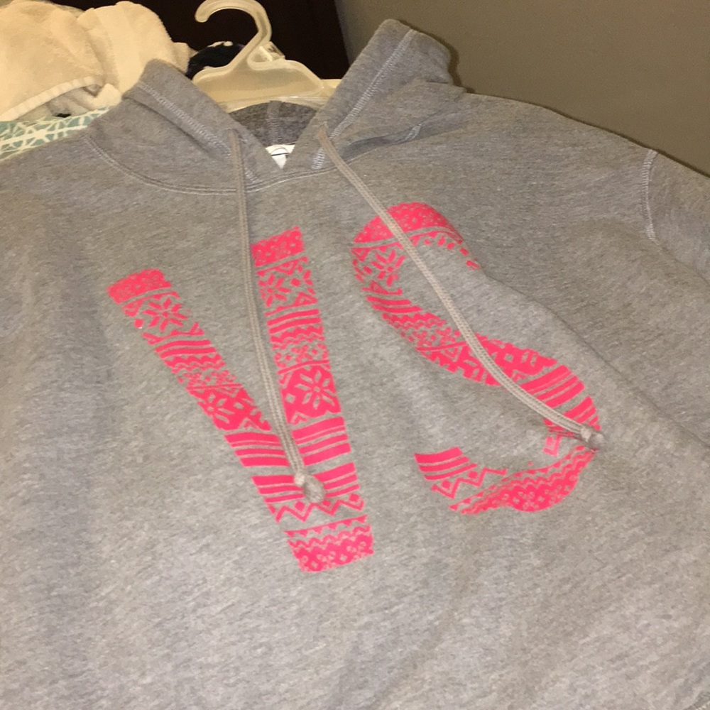 Victoria’s Secret grey and red Christmas hoodie